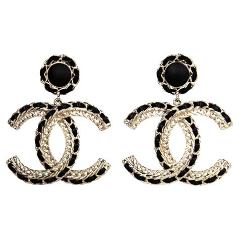 black chanel earrings|chanel earrings online shop.